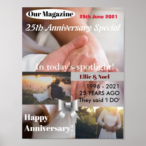 Custom Magazine Cover 25th Anniversary Poster Idea