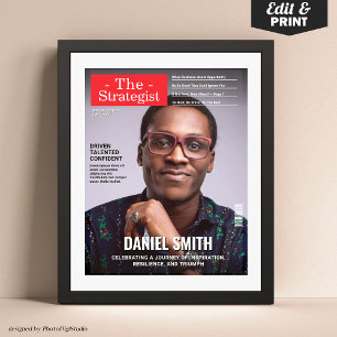 Custom Magazine Cover, Business Gift Entrepreneur Poster