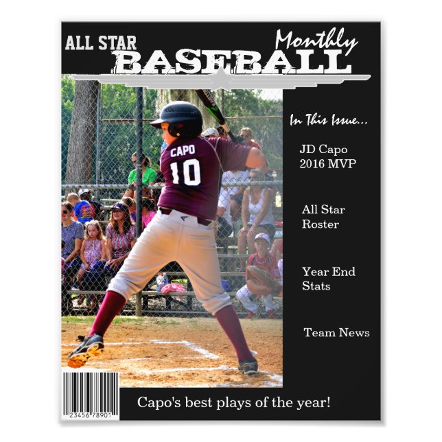 Custom Magazine Cover for Sports Photo Print (Front)