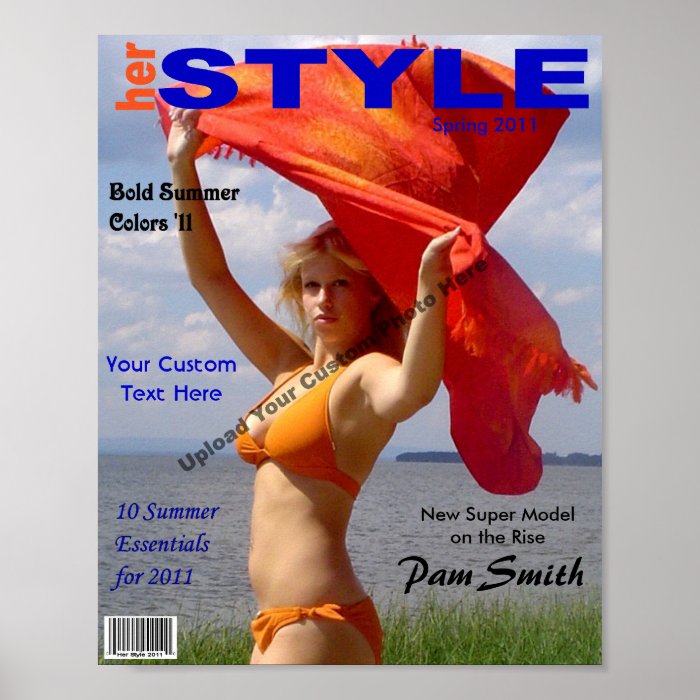 Custom Magazine Cover, Her Style Print