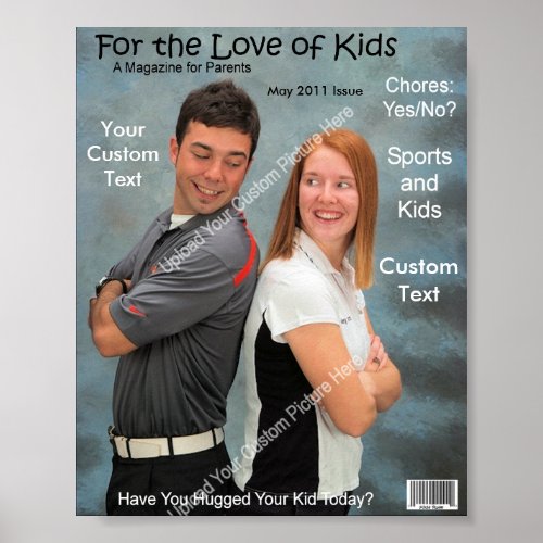 Custom Magazine Cover Kids Poster