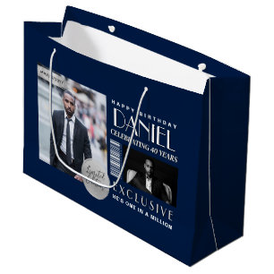 Custom Magazine Cover Modern Birthday Fashion Large Gift Bag