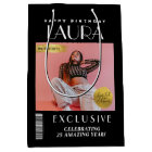 Custom Magazine Cover Modern Birthday Gift Bag