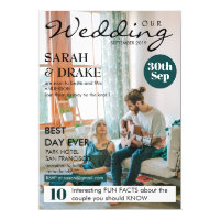 Magazine Invitations Zazzle Custom Magazine Cover Style Photo Wedding Invitations