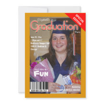 Custom Magazine Style Graduation Party Invite