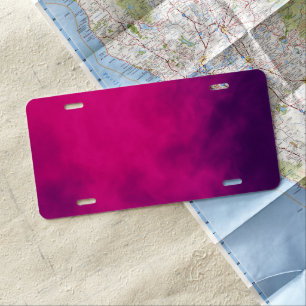 Custom Magenta Purple License Plate