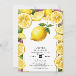 Custom Magical Lemon Birthday Invitation