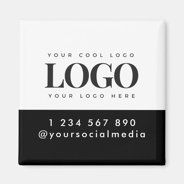 Custom Magnet Add Business Logo & Social Media (Front)