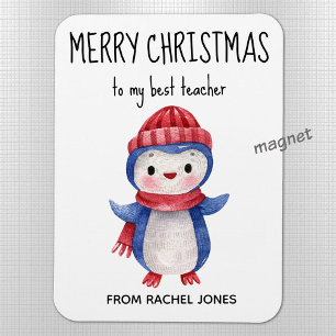Custom Magnet Best Teacher Merry Christmas