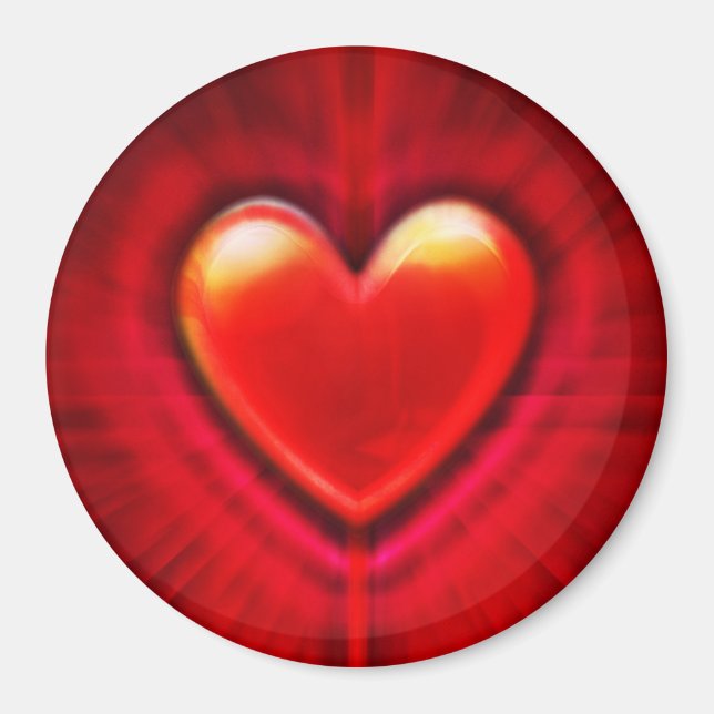 Custom Magnet blood red goth heart (Front)