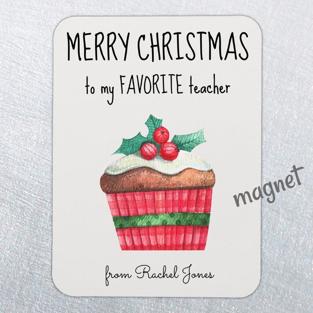 Custom Magnet Favorite Teacher Merry Christmas (Creator Uploaded)