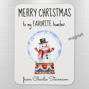 Custom Magnet Favorite Teacher Merry Christmas