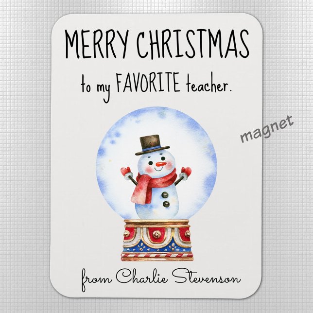 Custom Magnet Favorite Teacher Merry Christmas (Creator Uploaded)