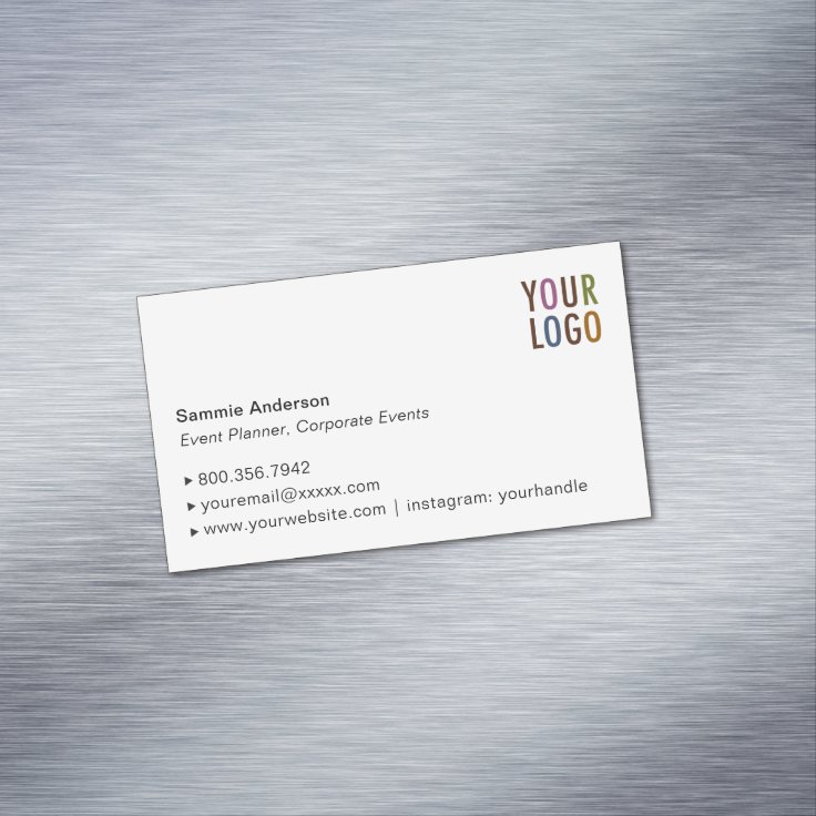 Custom Magnetic Business Card Elegant Minimalist | Zazzle