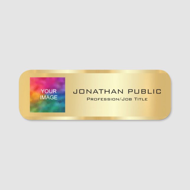 Custom Magnetic Employee Photo Or Your Logo Here Name Tag (Front)