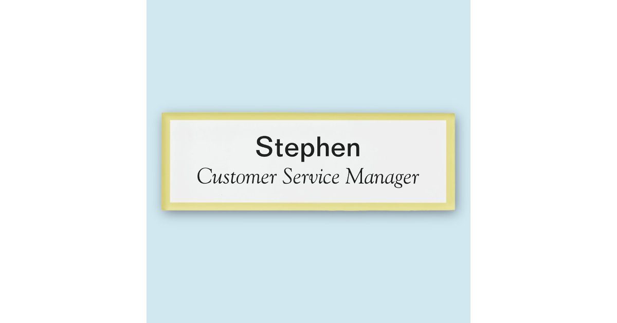 Custom Name Tag Professional Title Badge Zazzle