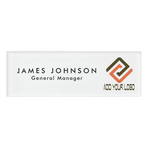 Custom Magnetic Name Tag with Company Logo