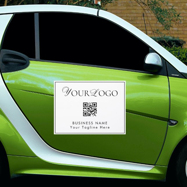 Custom Magnetic Sign Long Business Logo & Qr Code (Creator Uploaded)