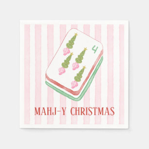 Custom Mahj-y Christmas Mahjong Napkins