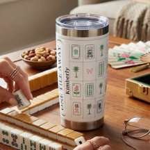 Custom Mahjong Tumbler with Name