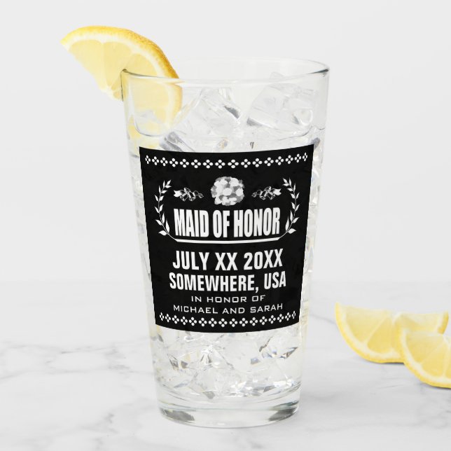Custom Maid of Honor Glass (Front Ice)