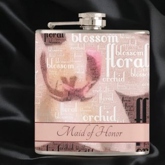 Custom Maid of Honor Rose Gold Orchid Floral