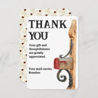 Custom Mail Carrier Mailbox Thank You Card