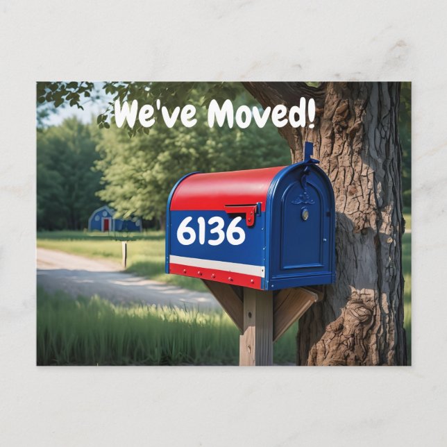 Custom Mailbox We've Moved Change of Address  Postcard (Front)