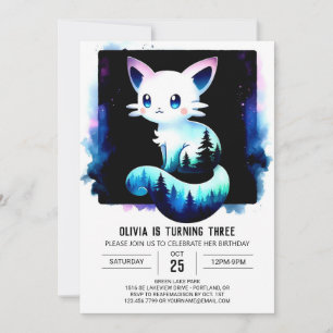 Custom Majestic Cat Birthday Invitation