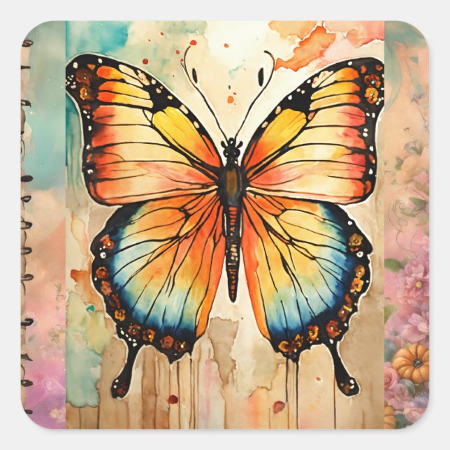 Custom majestic tatoo pillow cover  square sticker (Front)