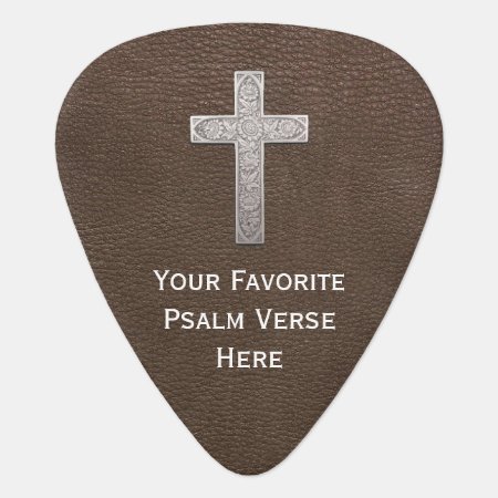 Custom-make Psalm Metal Cross Guitar Pick