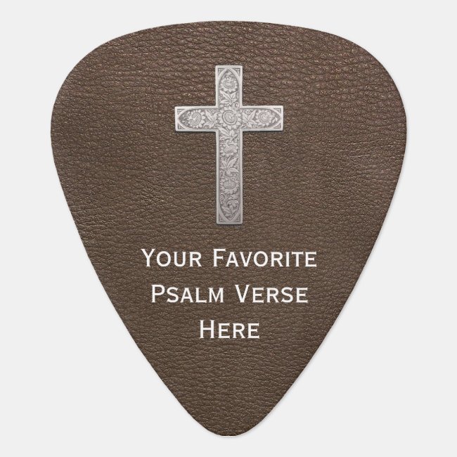 Custom-Make Psalm Metal Cross Guitar Pick