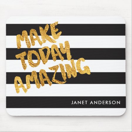 Custom Make Today Amazing Black And Gold Mouse Pad
