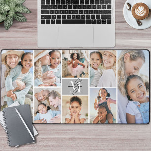 Custom Make Your Own 8 Photo Collage Desk Mat