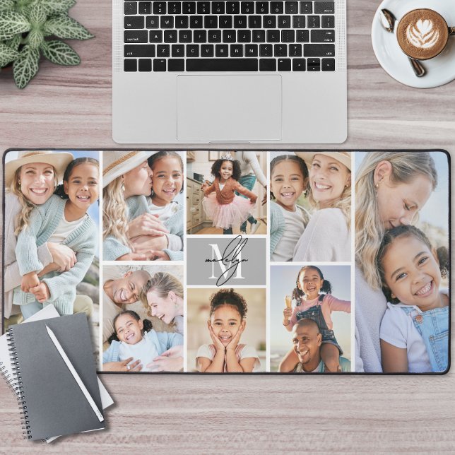 Custom Make Your Own 8 Photo Collage Desk Mat (Custom Make Your Own 8 Photo Collage Desk Mat )