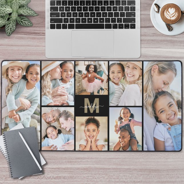 Custom Make Your Own 8 Photo Collage Desk Mat (Custom Make Your Own 8 Photo Collage Desk Mat)