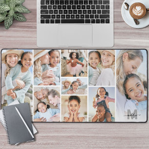 Custom Make Your Own 9 Photo Collage Desk Mat