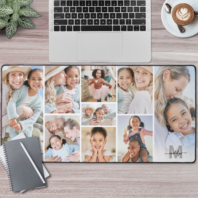 Custom Make Your Own 9 Photo Collage Desk Mat (Custom Make Your Own 9 Photo Collage Desk Mat)