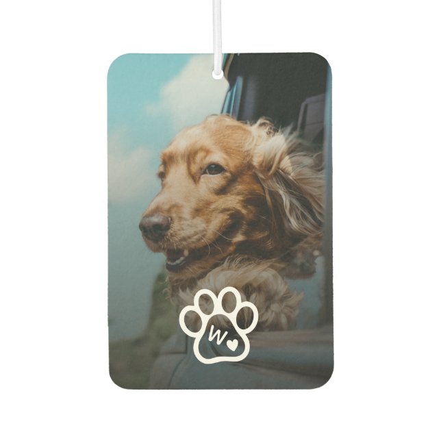 Custom Make Your Own Pet Photo Potrait Monogram Air Freshener (Front)