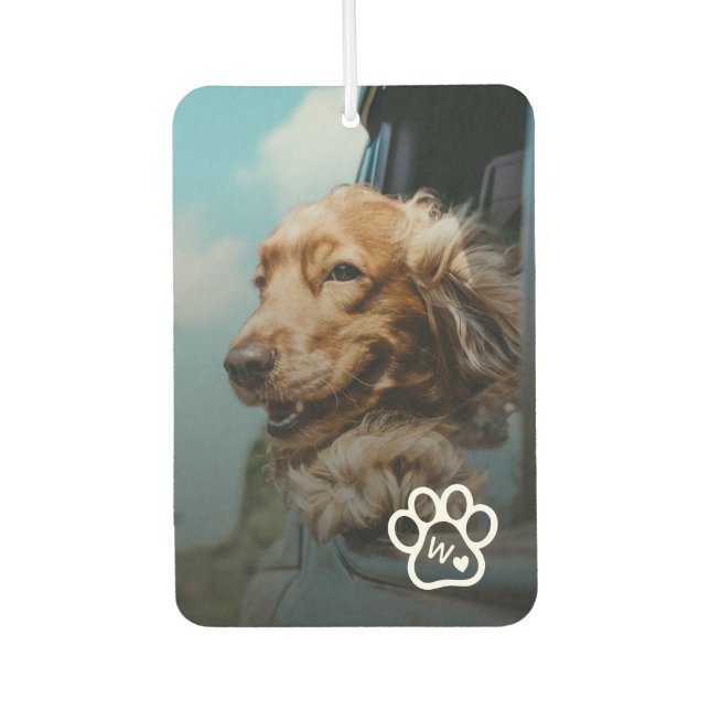 Custom Make Your Own Pet Photo Potrait Monogram Air Freshener (Front)