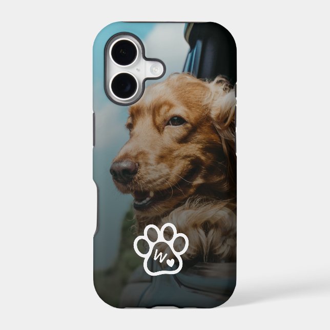 Custom Make Your Own Pet Photo Potrait Monogram iPhone Case (Back)