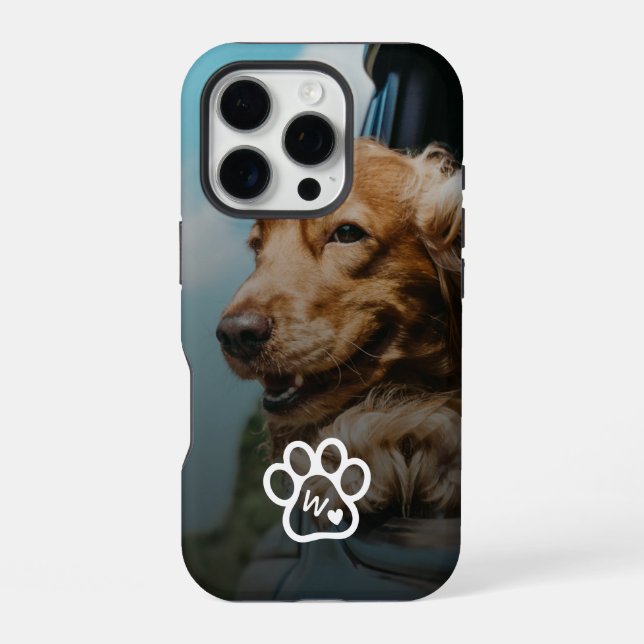 Custom Make Your Own Pet Photo Potrait Monogram iPhone Case (Back)