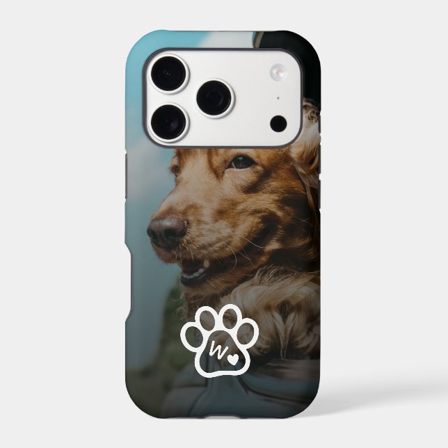 Custom Make Your Own Pet Photo Potrait Monogram iPhone Case (Back)