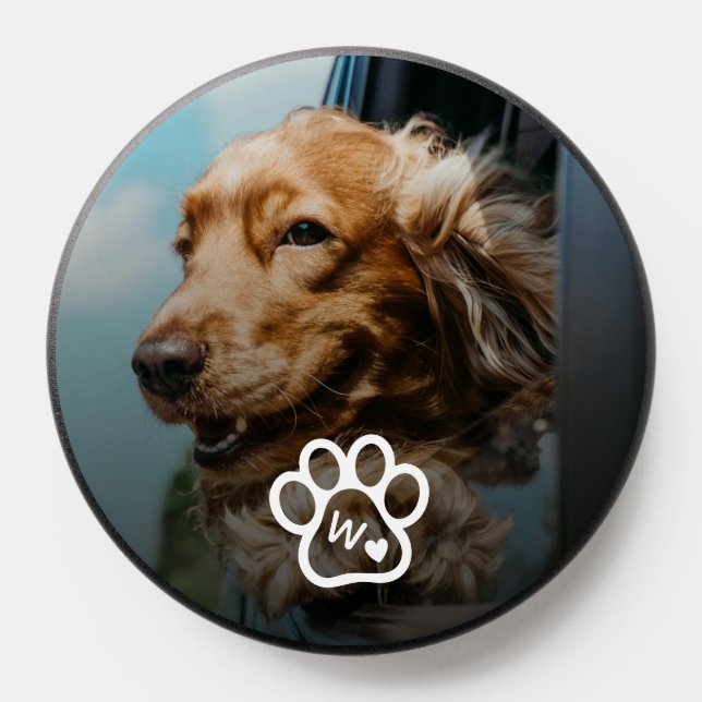 Custom Make Your Own Pet Photo Potrait Monogram PopSocket (Popsocket)