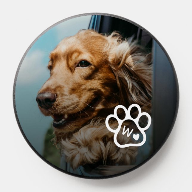 Custom Make Your Own Pet Photo Potrait Monogram PopSocket (Popsocket)
