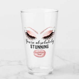 Custom Makeup Artist Eyelash Extension Pink Kiss Glass
