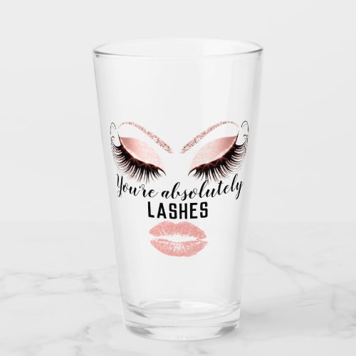 Custom Makeup Artist Eyelash  Pink Kiss Blush Lips Glass