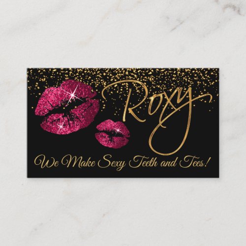 Custom _ Makeup Artist with Gold  Hot Pink Business Card