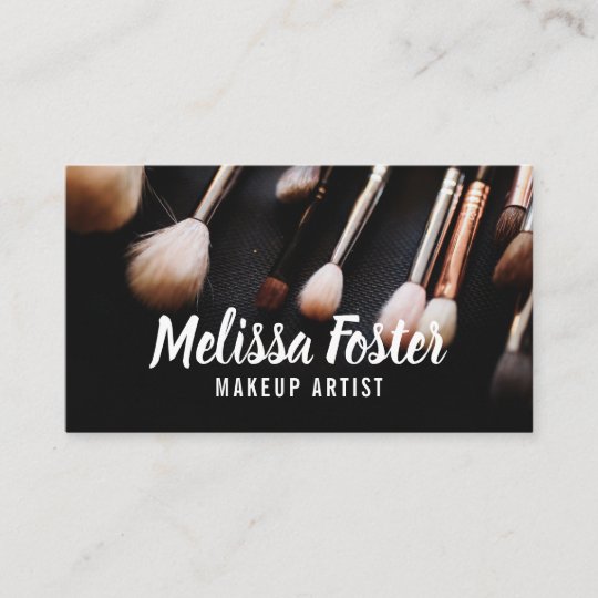 Custom Makeup Brush Makeup Artist Business Card | Zazzle.com