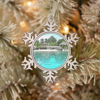 Custom Maldives Christmas Snowflake Pewter Christmas Ornament by CreativeMastermind at Zazzle